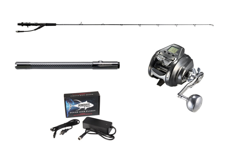 E-Rod Gulf Coast Combo | Rod, Reel & J-Braid Line Standard Quick Swap Butt / Silver / Daiwa J-Braid 8x - Multi-Color