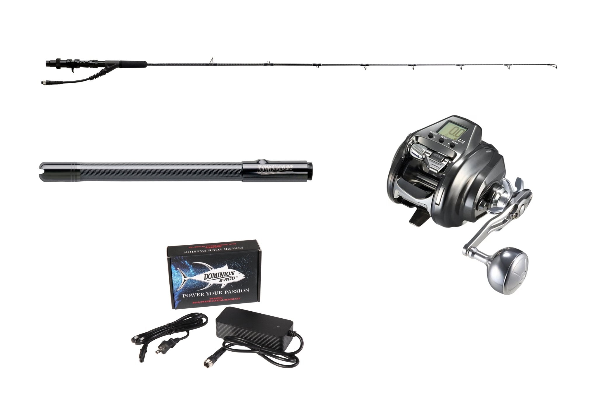 E-Rod Gulf Coast Combo | Rod, Reel & J-Braid Line Standard Quick Swap Butt / Silver / Daiwa J-Braid 8x - Multi-Color