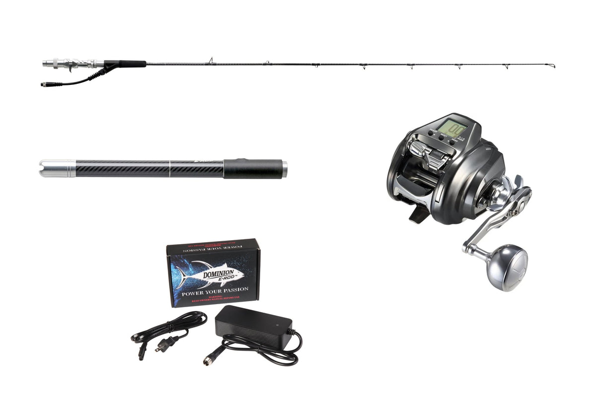 E-Rod Gulf Coast Combo | Rod, Reel & J-Braid Line Standard Quick Swap Butt / Silver / Daiwa J-Braid 8x - Multi-Color