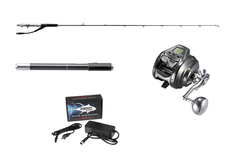 E-Rod Gulf Coast Combo | Rod, Reel & J-Braid Line Standard Quick Swap Butt / Silver / Daiwa J-Braid 8x - Multi-Color