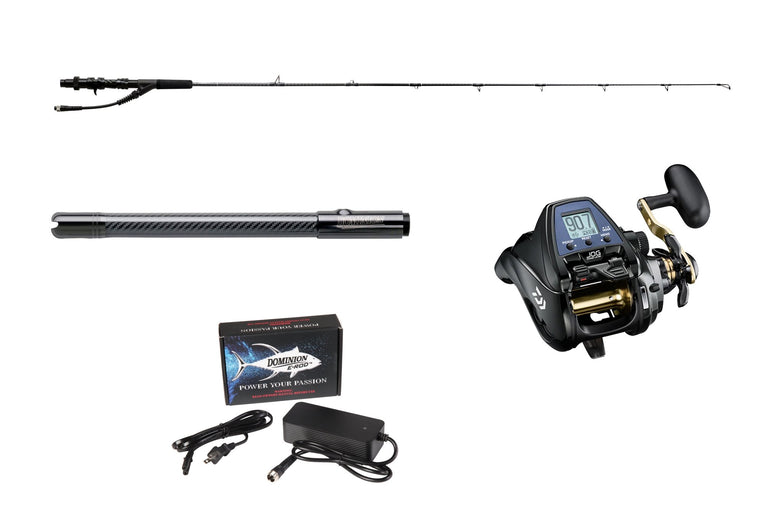 E-Rod Gulf Coast Combo | Rod, Reel & J-Braid Line Standard Quick Swap Butt / Silver / Daiwa J-Braid 8x - Multi-Color