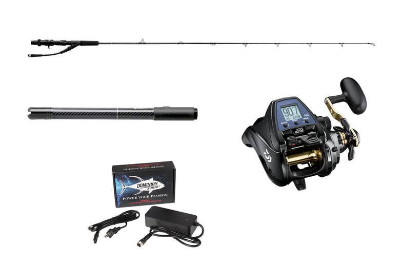 E-Rod Gulf Coast Combo | Rod, Reel & J-Braid Line Standard Quick Swap Butt / Silver / Daiwa J-Braid 8x - Multi-Color